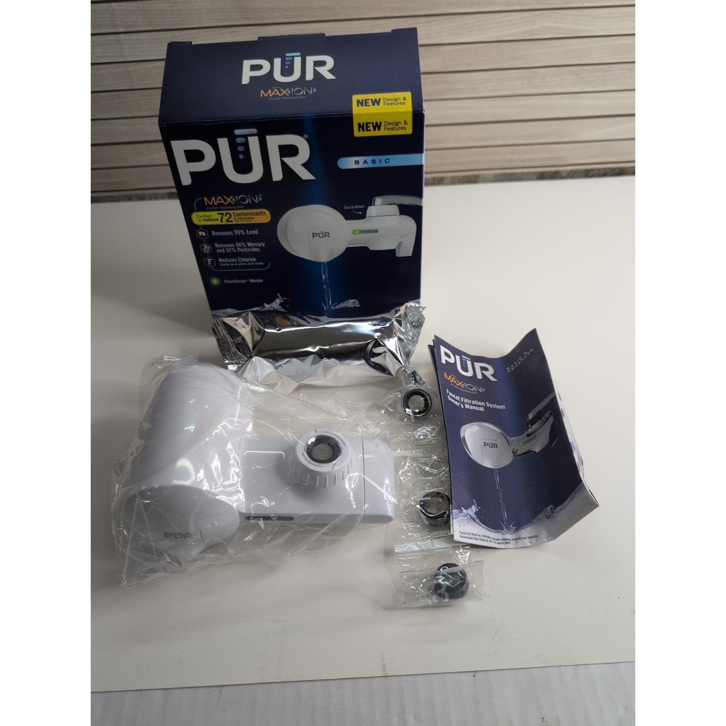 PUR MAX•ION Removes 99% Lead Reduces Chlorine PFM150W White Faucet Filter
