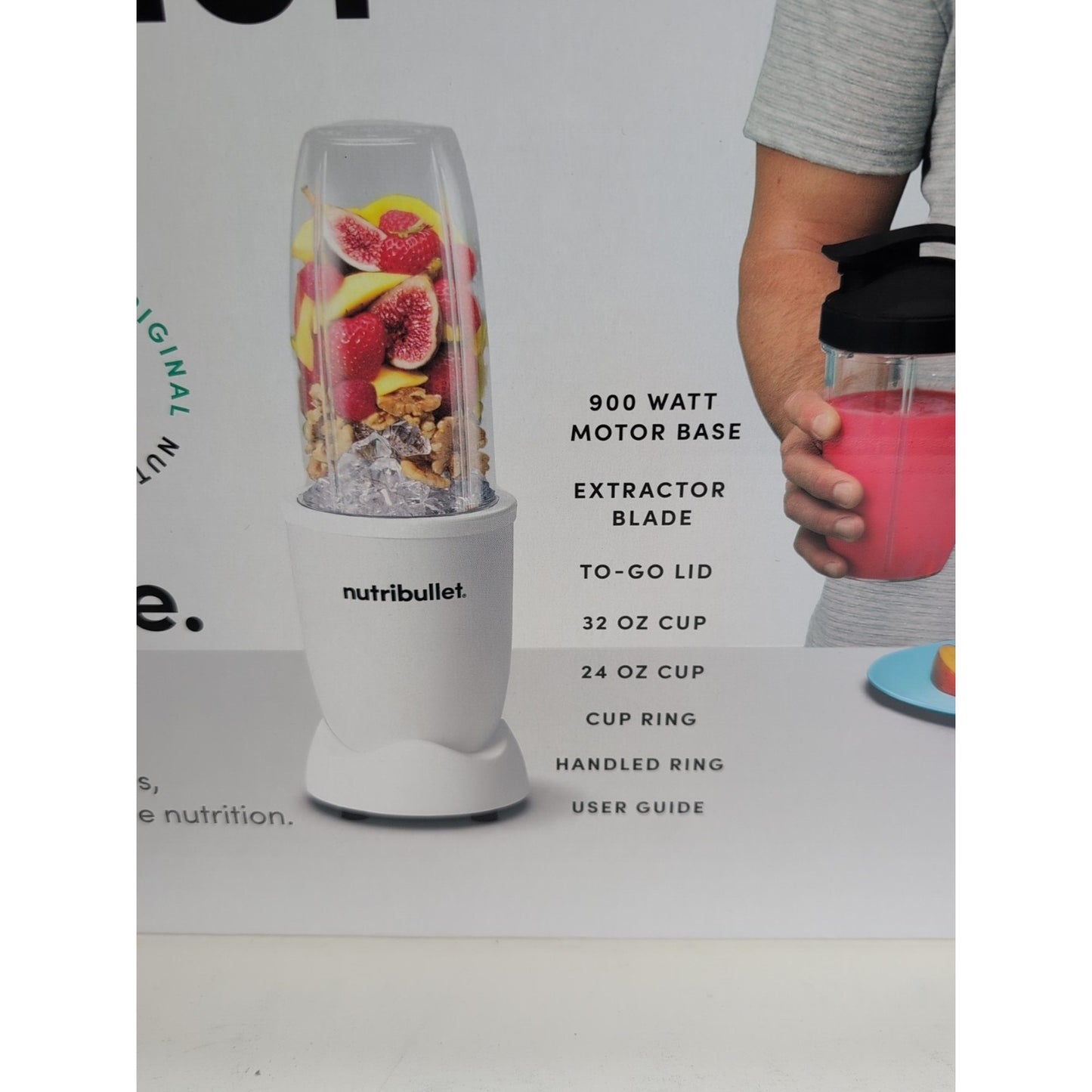 NutriBullet PRO 900W Personal Blender Matte White | Smoothie Maker | New Sealed