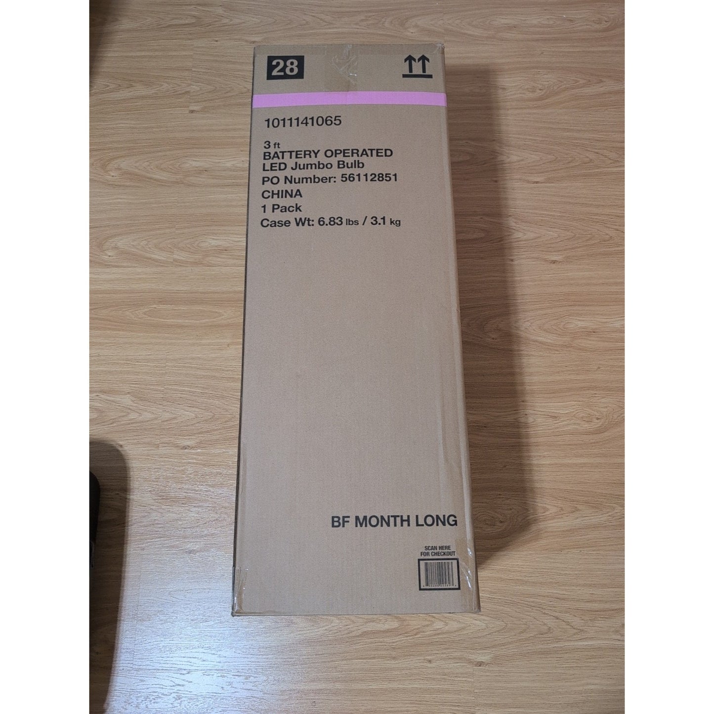 BRAND NEW UNOPENED HOME ACCENTS CHRISTMAS DECORATED 3FT LED WHITE JUMBO BULB