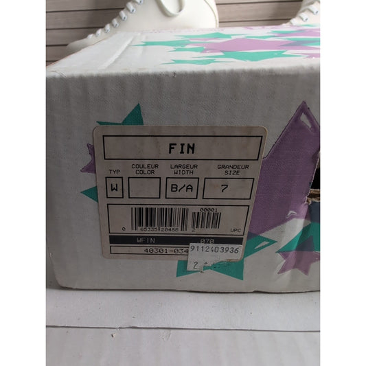 Vntg CCM USA Pastime Leather Steel Arch Figure Ice Skates Womens Size 7 in Box