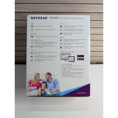 Netgear Smart WiFi Router Dual Band Gigabit AC1200 R6220 606449105131