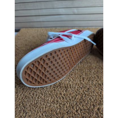 Vans Old Skool Red Canvas Mens 6 Womens 7.5 Lace Up Sneaker Skater Shoes