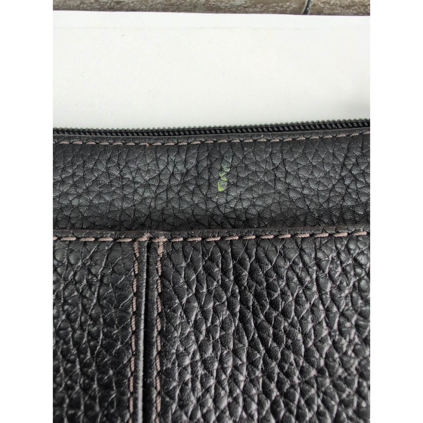 Fossil Crossbody Pebbled Black Leather Purse