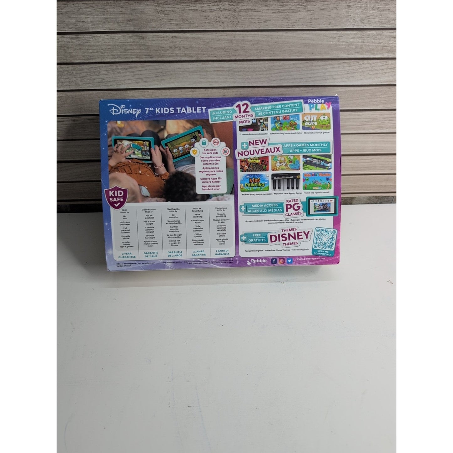 BRAND NEW Pebble Gear 7" Disney Tablet: Kids Wi-Fi Device, 16GB, Quad-Core