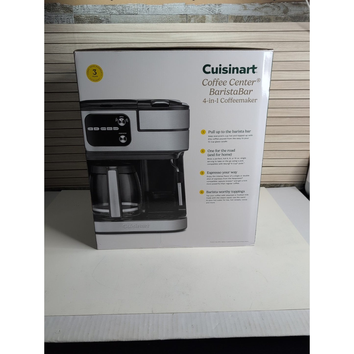 Cuisinart Coffee Center BaristaBar 4-in-1 Coffee & Espresso Maker | SS-4N1NAS