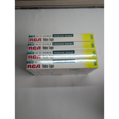 NEW SEALED - 4 - RCA T-120H VHS Hi-Fi Stereo Blank Cassette Tapes Standard Grade