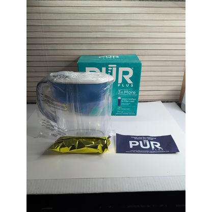 PUR Plus 11-Cup Water Filtration Pitcher LED Light Filters Lead