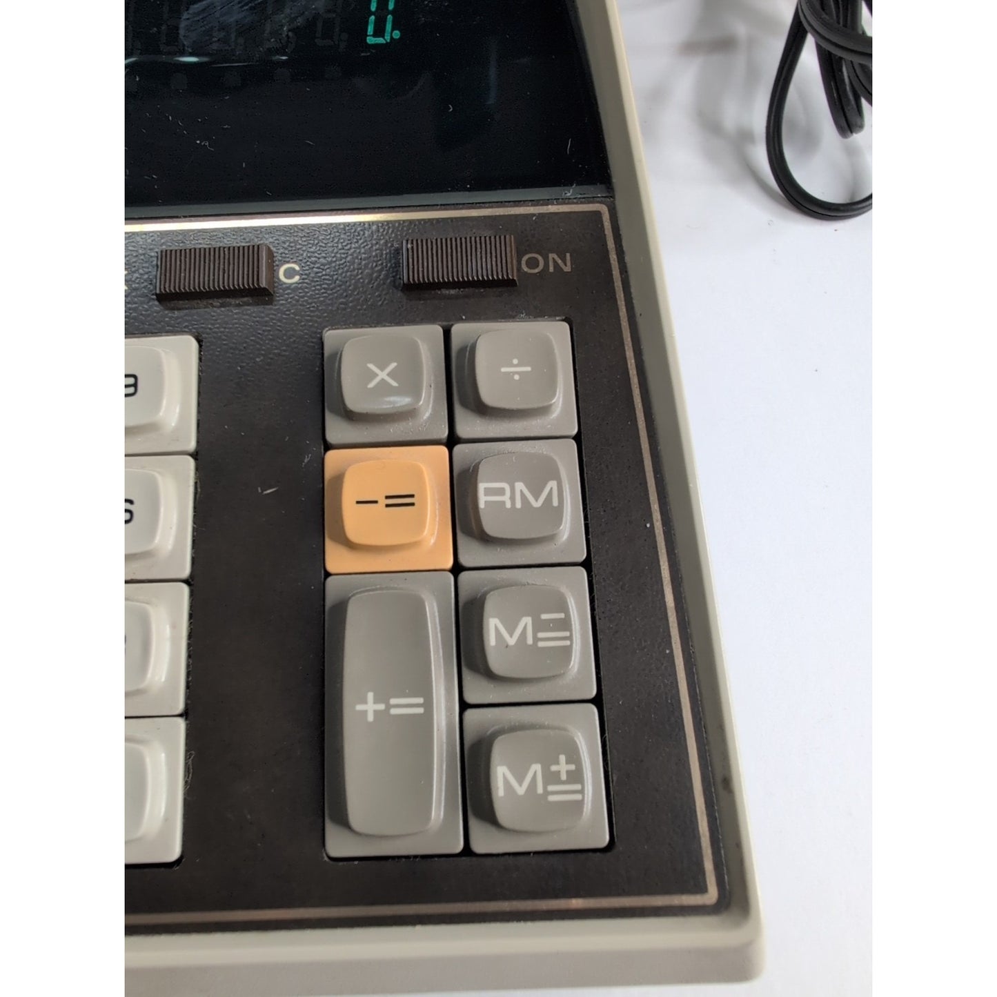 Vtg Texas Instruments Electronic Desktop Calculator TI-5100 + AC Adapter