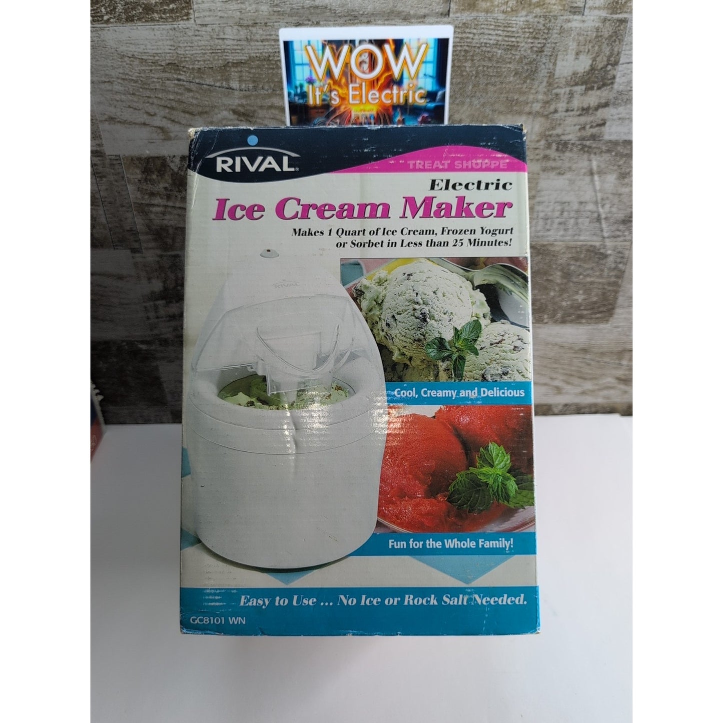 Electric Ice Cream Maker Frozen Yogurt/ SORBET Maker, Rival 1 Quart MOTOR ONLY!