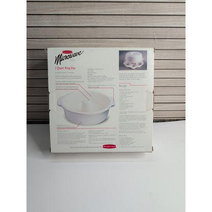 Vintage Rubbermaid Microwave Ring Pan & Oven Safe 2 Quart Nonstick