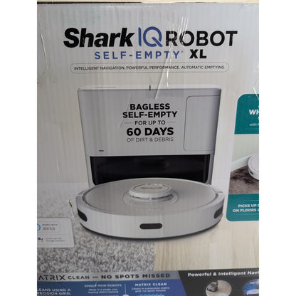 SharkNinja RV2302AE IQ Robot Vacuum with Bagless 60 Day Capacity Base Self Empty