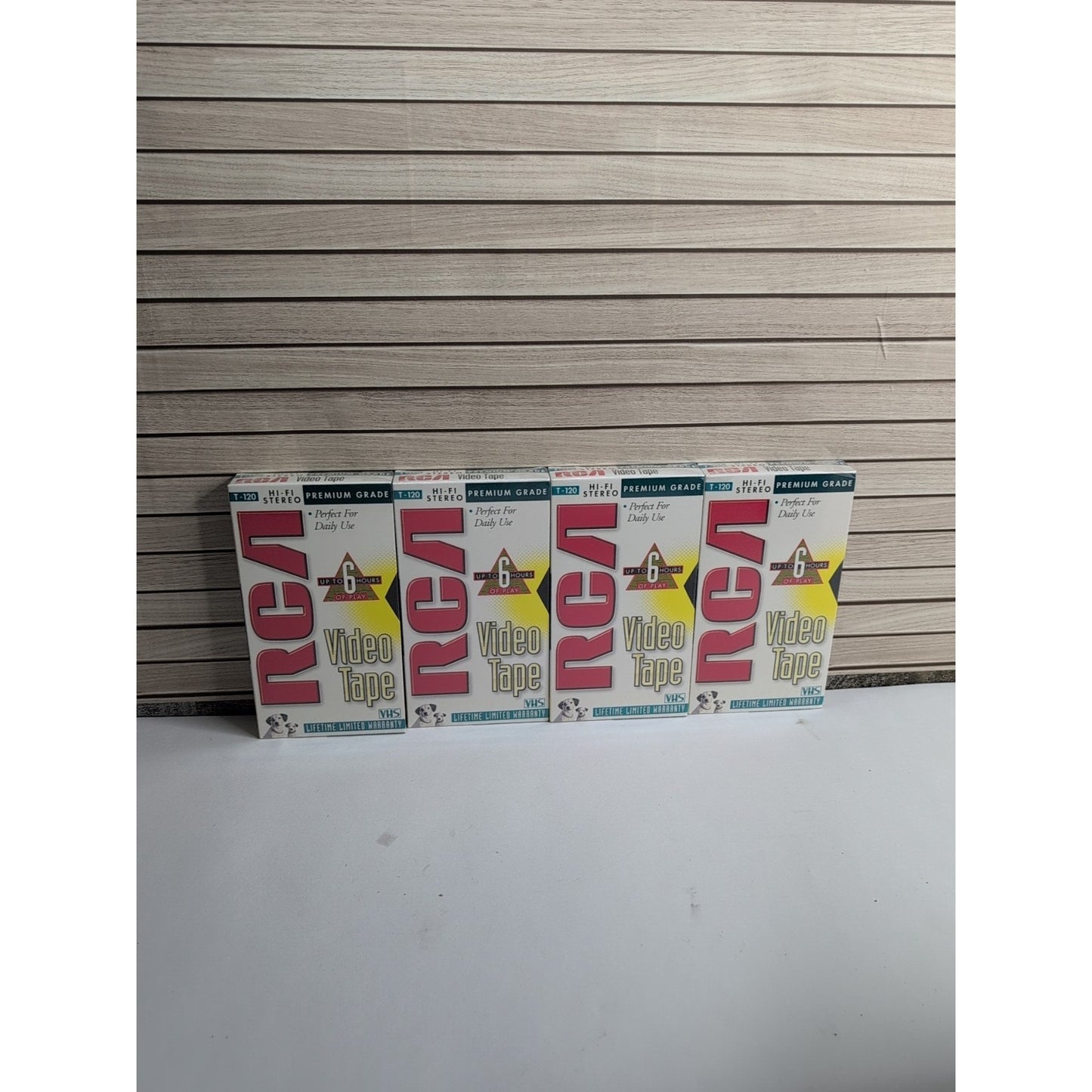 NEW SEALED - 4 - RCA T-120H VHS Hi-Fi Stereo Blank Cassette Tapes Standard Grade
