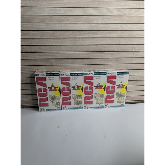 NEW SEALED - 4 - RCA T-120H VHS Hi-Fi Stereo Blank Cassette Tapes Standard Grade