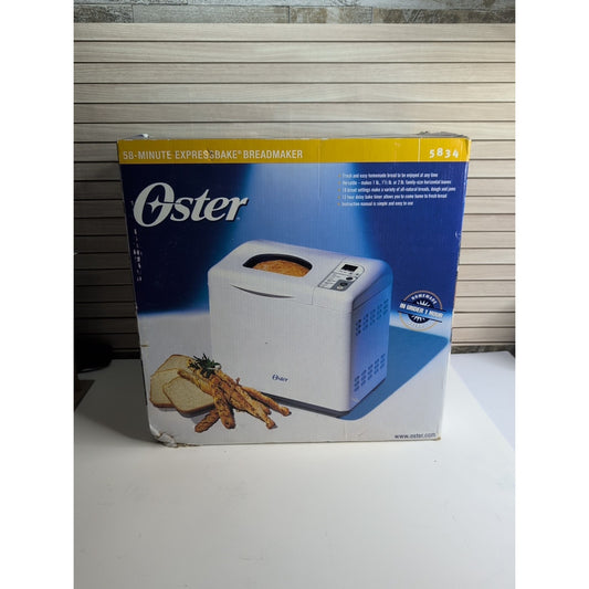 Oster Bread Maker 58-Minute Expressbake 2 lb Model 5834 w/ Manual
