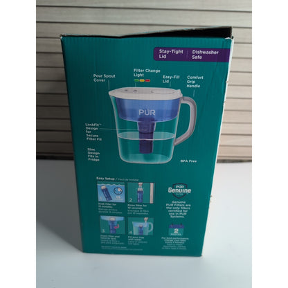 PUR Plus 11-Cup Water Filtration Pitcher LED Light Filters Lead