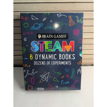 Brand New Factory Sealed Brain Games Steam 6 Dyanmic Book Box Set Experiments