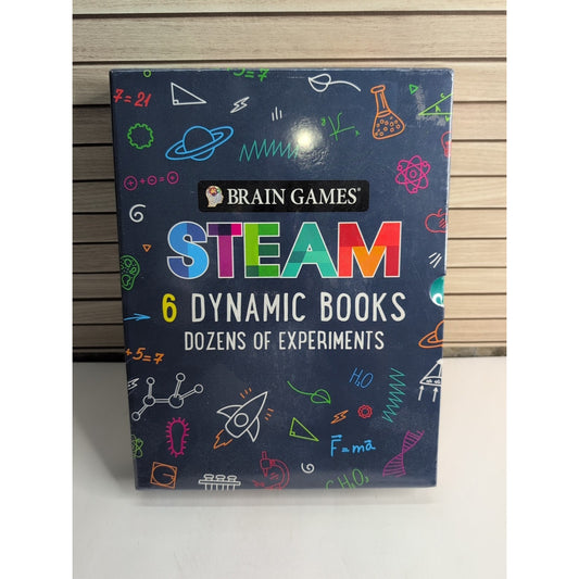 Brand New Factory Sealed Brain Games Steam 6 Dyanmic Book Box Set Experiments