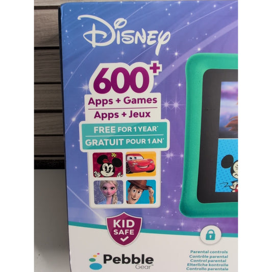 BRAND NEW Pebble Gear 7" Disney Tablet: Kids Wi-Fi Device, 16GB, Quad-Core