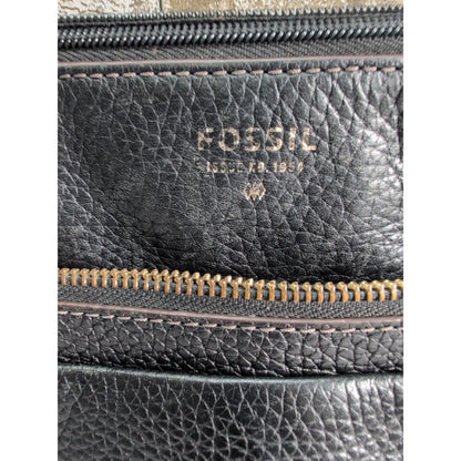 Fossil Crossbody Pebbled Black Leather Purse
