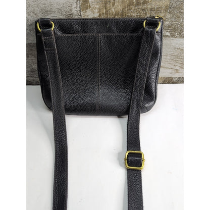 Fossil Crossbody Pebbled Black Leather Purse