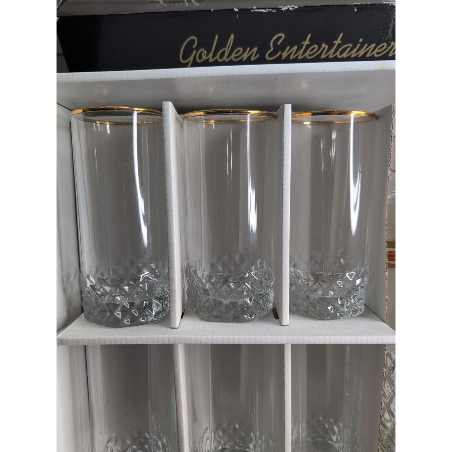 Vintage Glass PASABAHCE Beverage 7 Piece Set ORIGINAL BOX Collectible Turkey