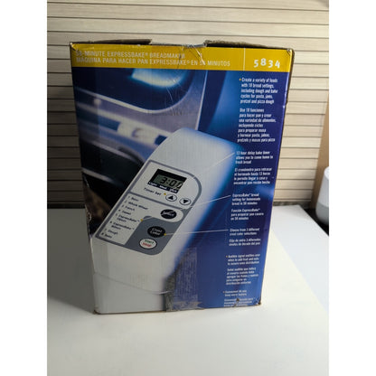 Oster Bread Maker 58-Minute Expressbake 2 lb Model 5834 w/ Manual
