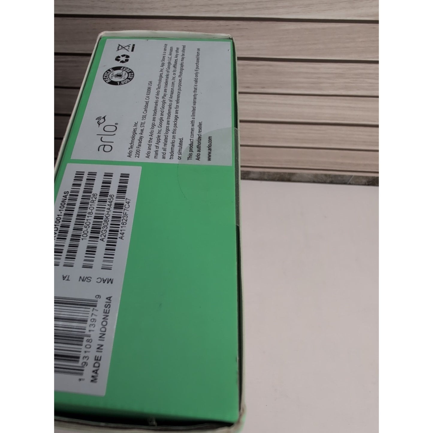 NEW Arlo AVD1001-100NAS Wired Video Doorbell w/ Night Vision 1080P Black 180 NEW