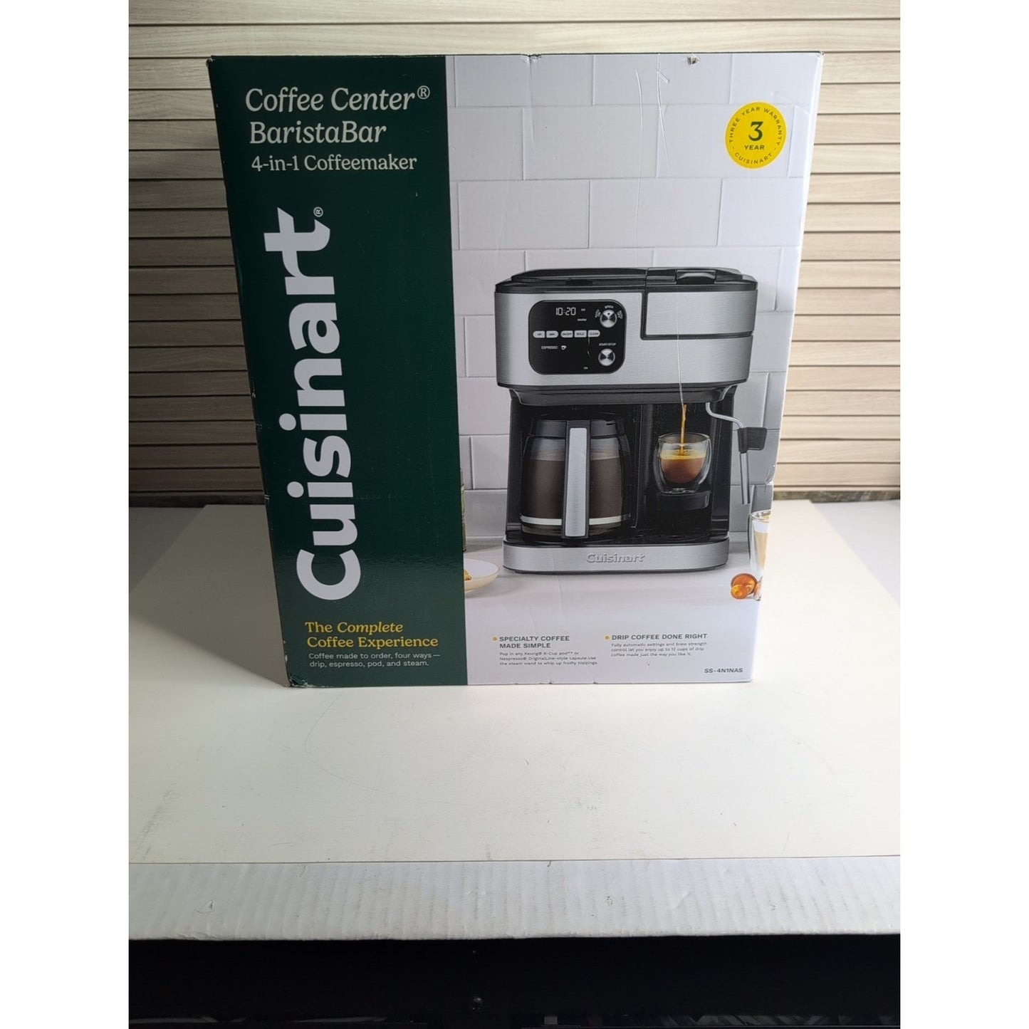 Cuisinart Coffee Center BaristaBar 4-in-1 Coffee & Espresso Maker | SS-4N1NAS