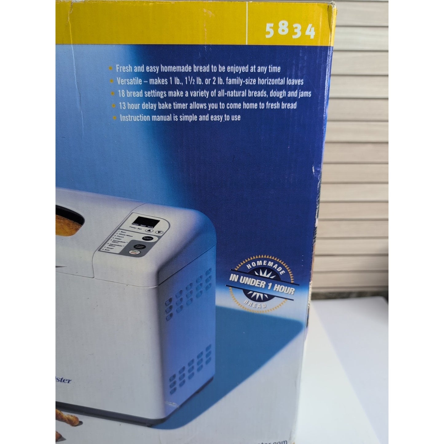 Oster Bread Maker 58-Minute Expressbake 2 lb Model 5834 w/ Manual