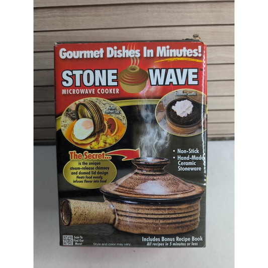 TeleBrands Stone Wave Microwave Cooker Gourmet Dishes in Minutes, New in Box