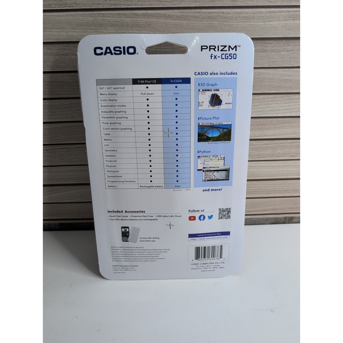 Casio FX-CG50 Graphing Calculator (fx-cg50-l-ih) (fxcg50lih)