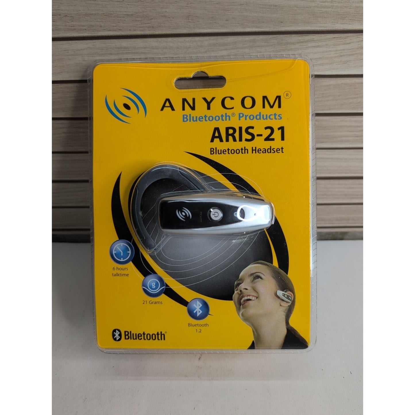 ANYCOM ARIS-21 Hands-Free Bluetooth Headset NEW IN PACKAGE