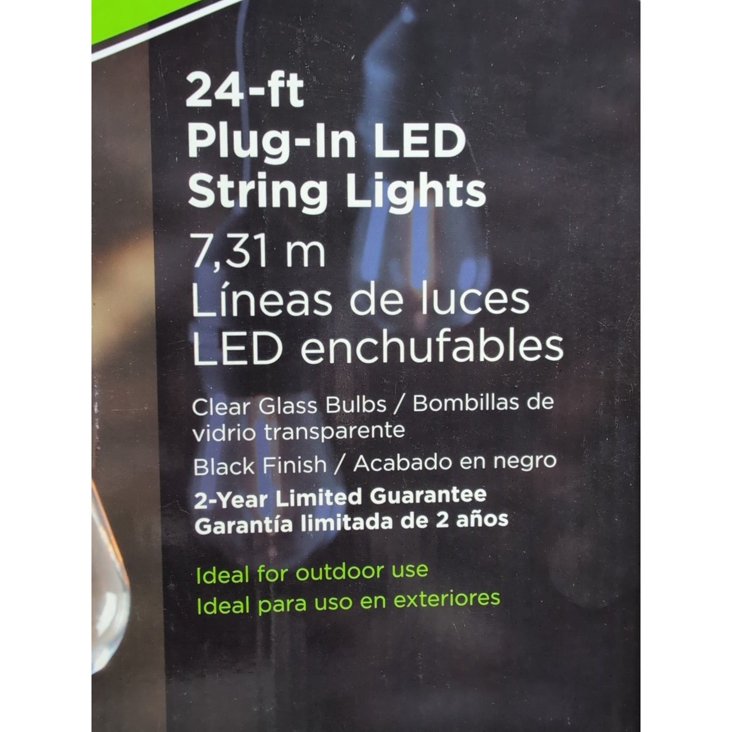 Harbor Breeze 24 ft Plug-In LED Black Outdoor String Light #5187861