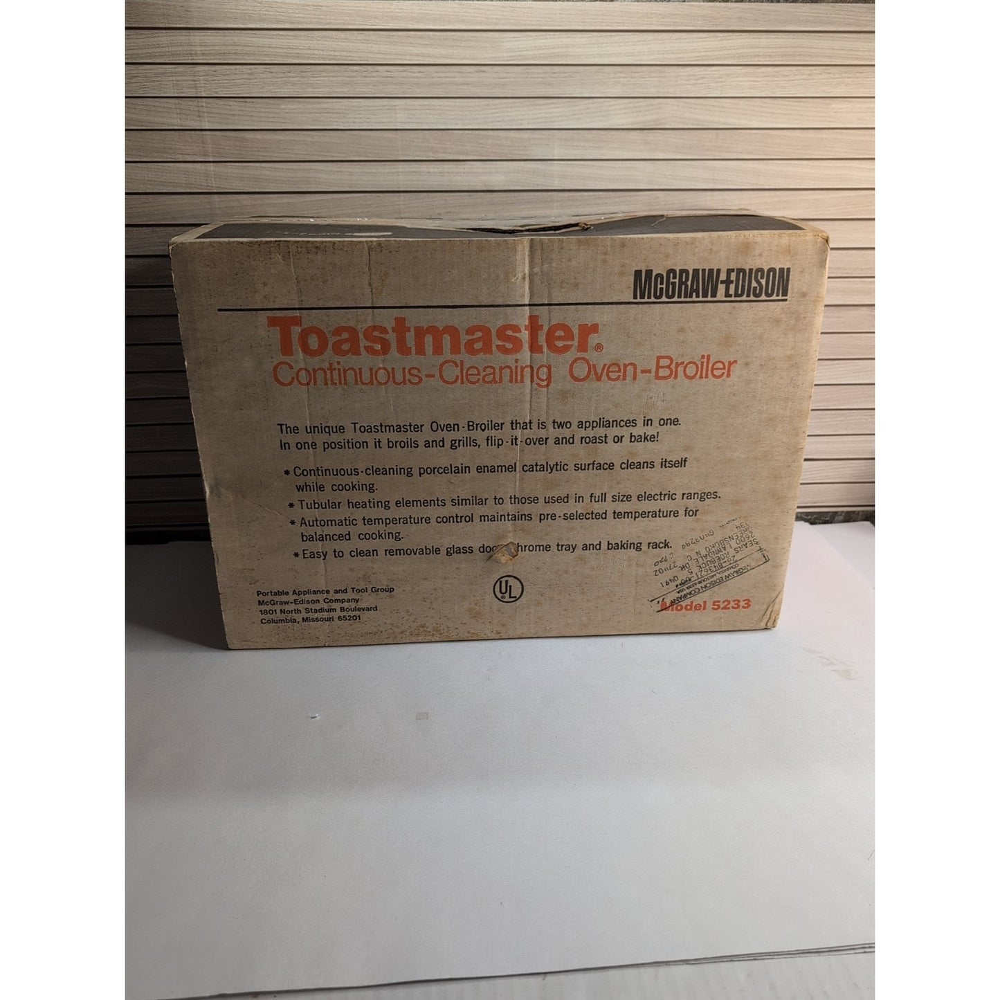 Vintage Toastmaster Continuous Cleaning Oven Broiler 5233