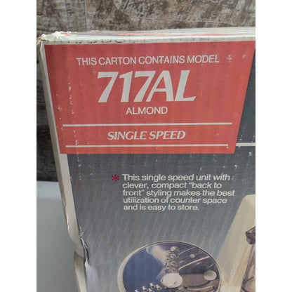 Hamilton Beach Scovill 717AL Almond Single Speed