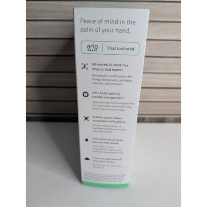 NEW Arlo AVD1001-100NAS Wired Video Doorbell w/ Night Vision 1080P Black 180 NEW