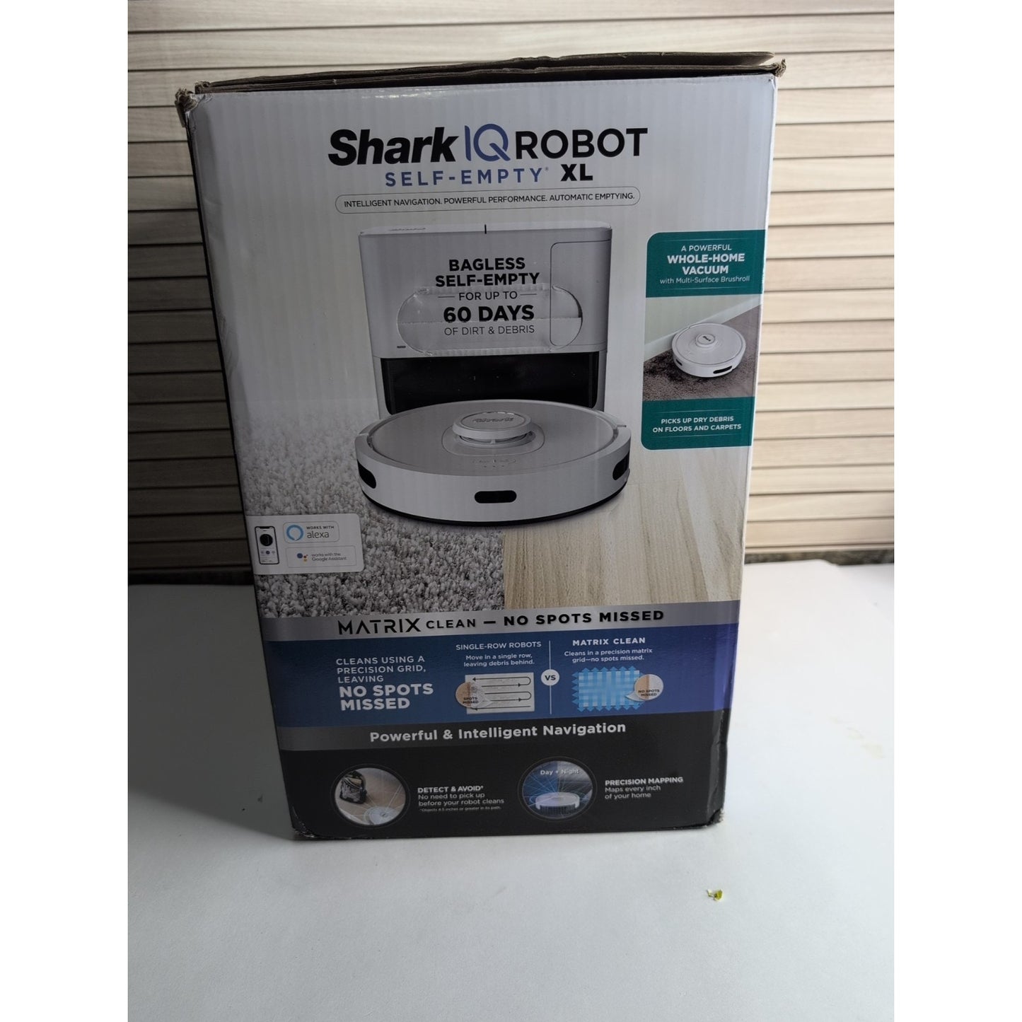 SharkNinja RV2302AE IQ Robot Vacuum with Bagless 60 Day Capacity Base Self Empty