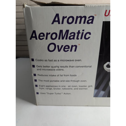 Vintage Aroma Aeromatic Oven AST-850 Turbo W/ Accessories New in Box Fryer Grill