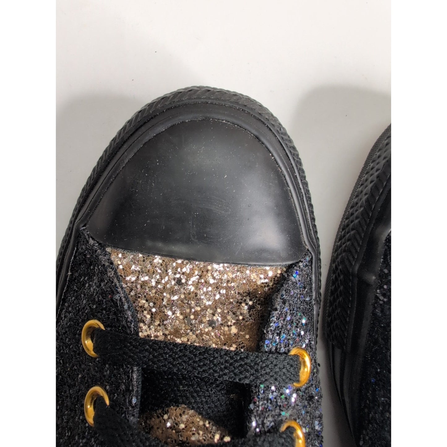 Converse Chuck Taylor All Star Men Lift Platform HI GLITTER Black, Size 9