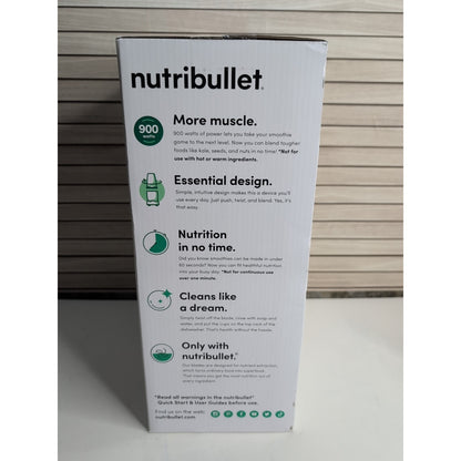 NutriBullet PRO 900W Personal Blender Matte White | Smoothie Maker | New Sealed