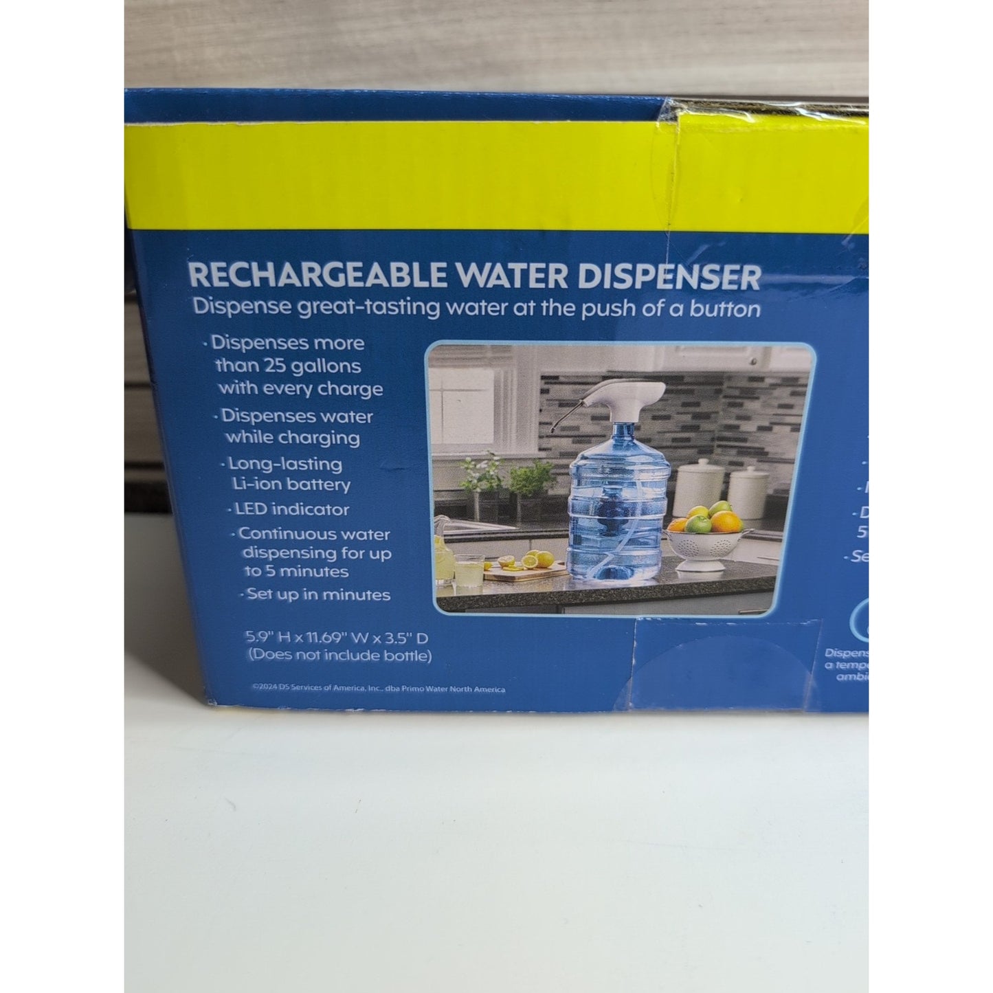 Primo Portable Rechargeable Water Pump Dispenser Black/White