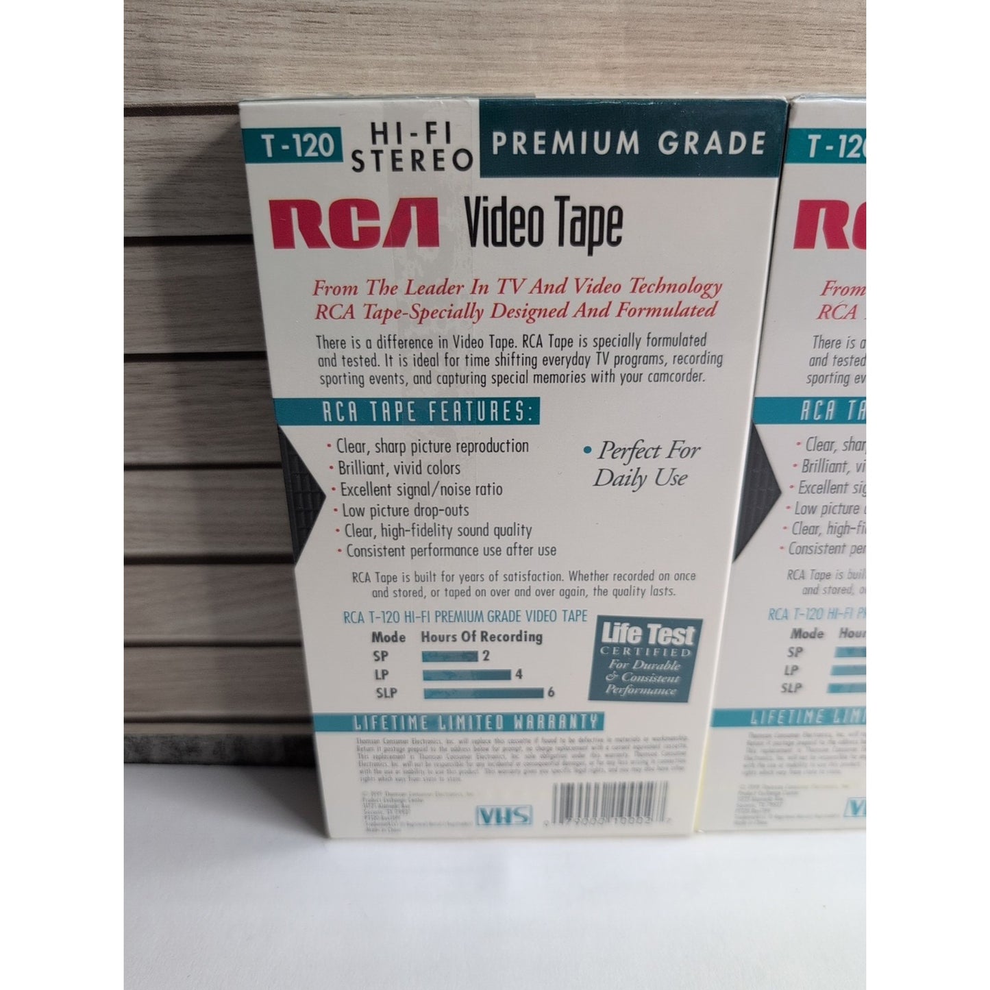NEW SEALED - 4 - RCA T-120H VHS Hi-Fi Stereo Blank Cassette Tapes Standard Grade