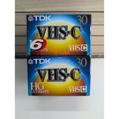TDK HG Ultimate VHS-C TC-30 Camcorder Video Tape - Pack of 6