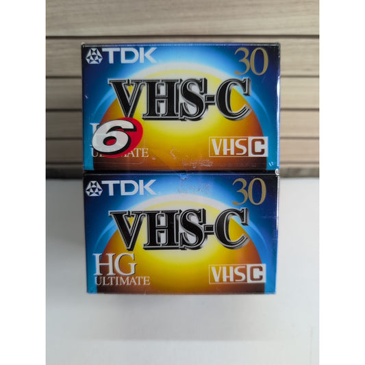 TDK HG Ultimate VHS-C TC-30 Camcorder Video Tape - Pack of 6