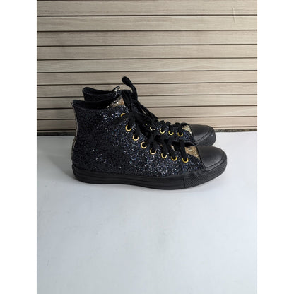 Converse Chuck Taylor All Star Men Lift Platform HI GLITTER Black, Size 9