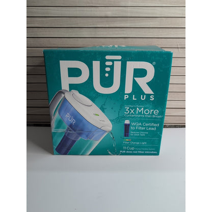 PUR Plus 11-Cup Water Filtration Pitcher LED Light Filters Lead