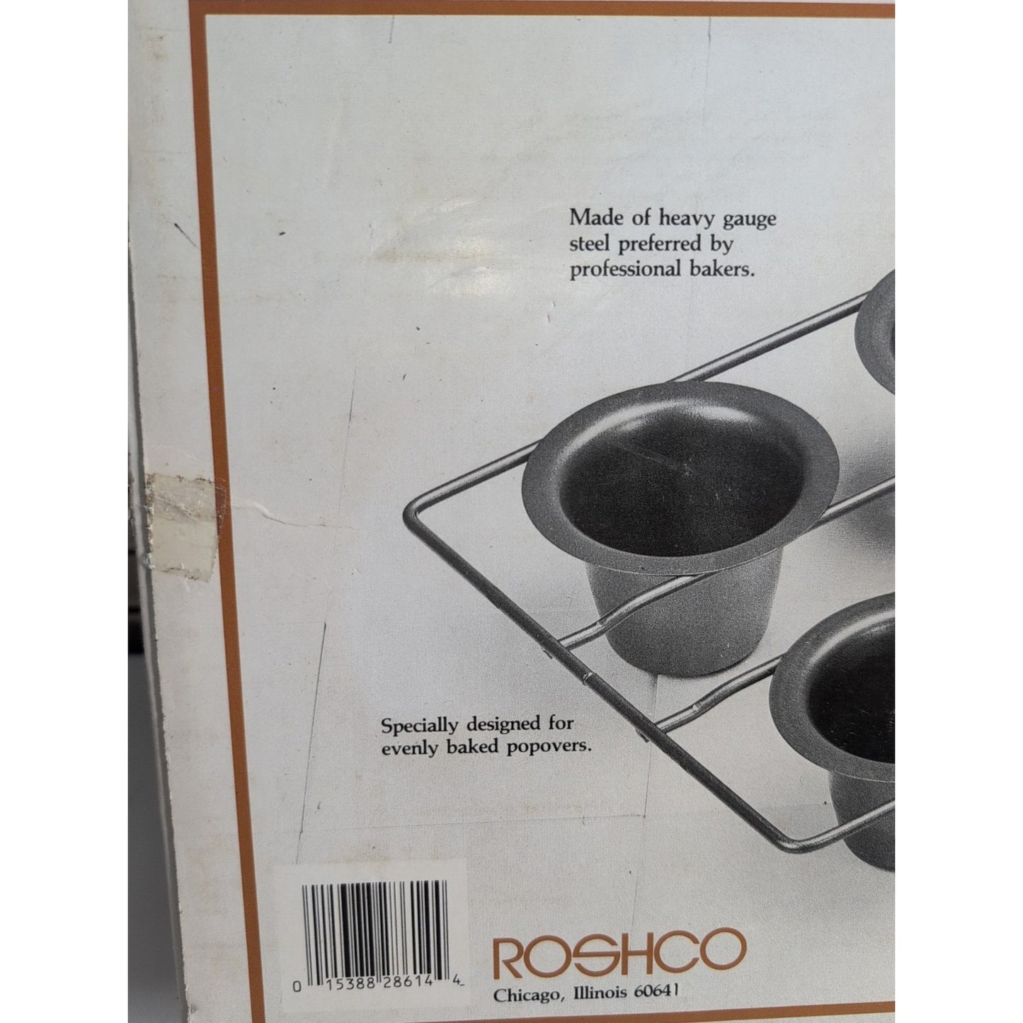 Vintage Popover Pan ROSHCO BAKERS ADVANTAGE Commercial Weight Bakeware 6 Cup