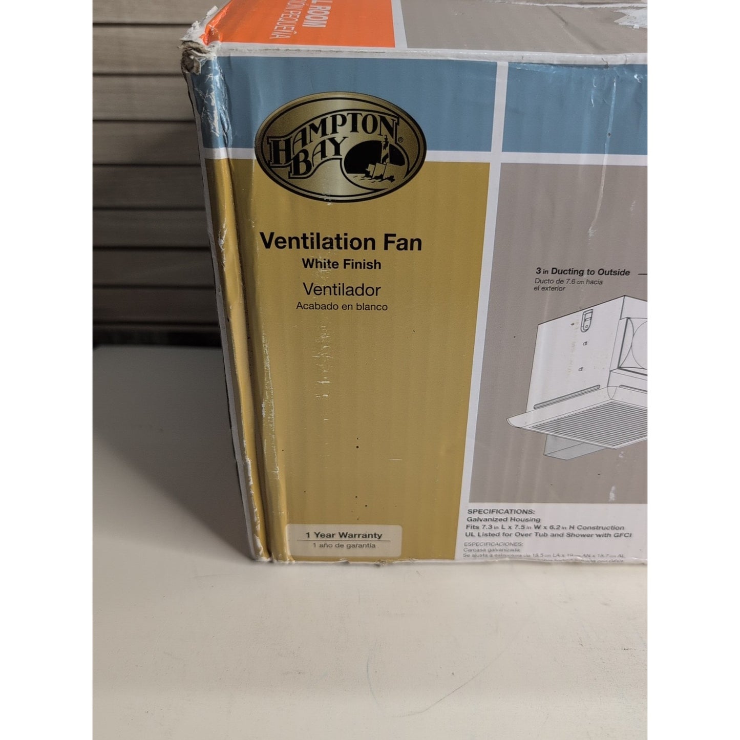 New Never Installed Hampton Bay 1002075193 70 CFM Bathroom Ventilation Fan