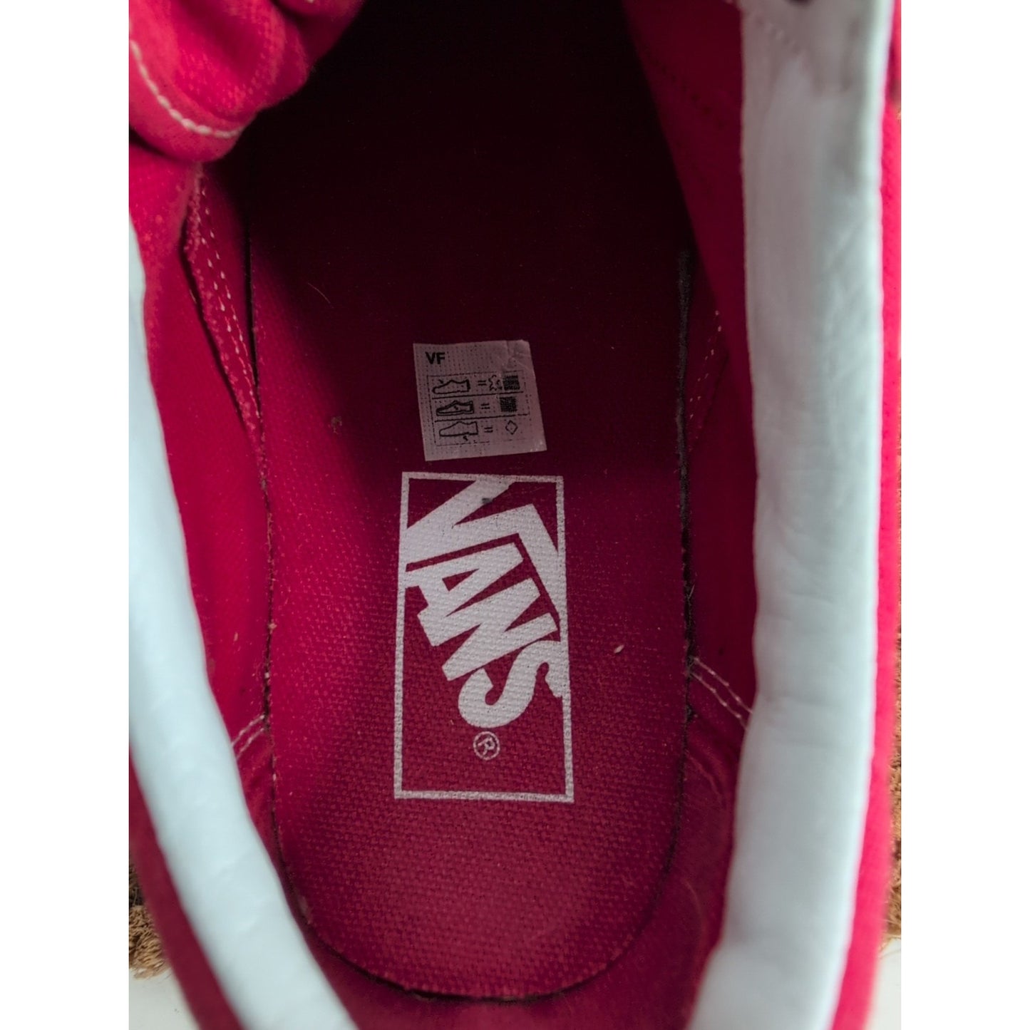 Vans Old Skool Red Canvas Mens 6 Womens 7.5 Lace Up Sneaker Skater Shoes