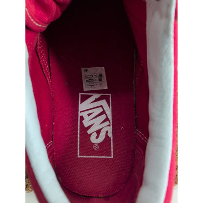 Vans Old Skool Red Canvas Mens 6 Womens 7.5 Lace Up Sneaker Skater Shoes